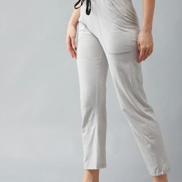 Women Solid Grey Track Pants-image-71