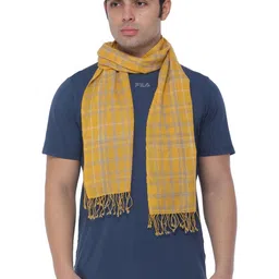 Exotic India Men Checked Wool Scarf-15