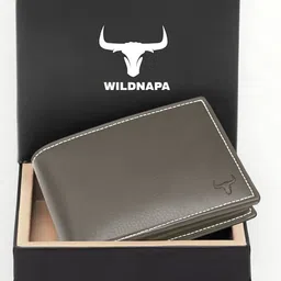 wild napa Men Khaki Genuine Leather RFID Wallet-picture-11