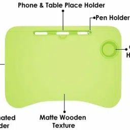 the jasmine pearl Multipurpose Foldable Table with Cup Holder, Study , Bed ,Table, Portable Wood Portable Laptop Table image 3