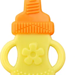 Super Soft Silicone Teether| BPA Free & toxins Free| Food Grade Quality Silicone teether/Soother for Babies/Infants/Toddlers (Bottle, Pack of 1) Teether-3
