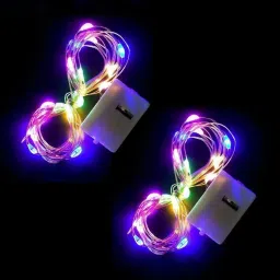 20 LEDs 2 m Multicolor Flickering, Steady String Rice Lights-13