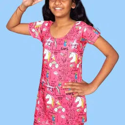 Aqua Holic Girls Unicorn-Printed Swim Legsuit-46