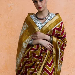 SARHA Woven Design Leheriya Cotton Saree-51