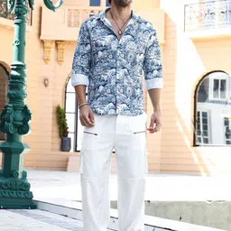 Campus Sutra Men Comfort Opaque Printed Casual Shirt-picture-49