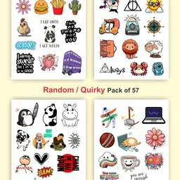 PRINTING DADDY Pack Of 57 Vinyl Waterproof Stickers-picture-8