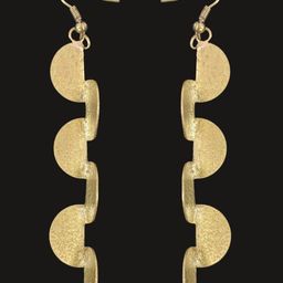 BDIVA Gold-Plated Contemporary Drop Earrings-34