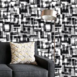 ArtzFolio Printed UV-Resistant Anti-Bacterial Monochromatic Graphics Peel & Stick Wallpaper-image-18