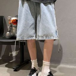 KPOP Men Cotton Relaxed Fit Shorts-image-51