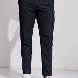 HIGHLANDER Men Comfort Slim Fit High-Rise Trousers-image-80