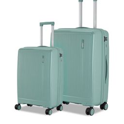 Safari Set Of 2 Textured Water-Resistant Hard-Sided Trolley Bags-29