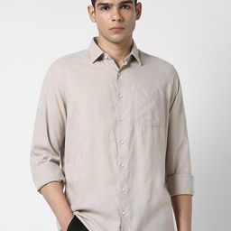 Van Heusen Slim Fit Textured Opaque Formal Shirt-picture-47