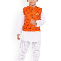 NEW GEN Boys Printed Regular Kurta with Pyjamas-image-0