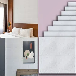 Lukzer 8-Pcs White Self-Adhesive Wall Panels-15