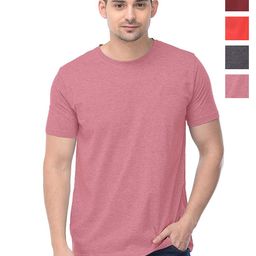 COLOR CAPITAL Unisex Pack Of 4 Solid Round Neck Cotton T-shirts-image-34