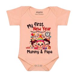 Arvesa My First New Year Printed Bodysuit-3