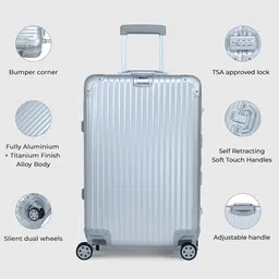 VERAGE Unisex Secure Jet Hard Sided Medium Trolley Suitcase image 2
