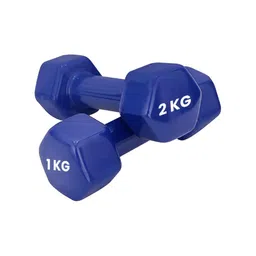 GRIP Women Set Of 2 Hexagon Fixed Weight Dumbbell - 2 kg Each-14
