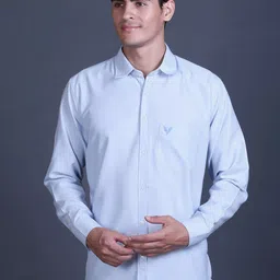 GODFREY Classic Striped Spread Collar Regular Fit Casual Cotton Shirt-image-46