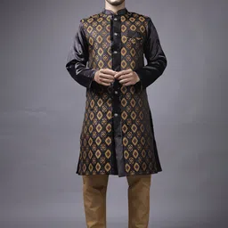 amzira Self-Designed Cotton Indowestern Sherwani Set-28