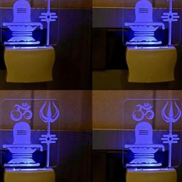 SOMIL Purple & Blue Printed Glass Square Shaped Wall Lamp-image-13