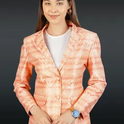 INDOPHILIA Women Printed Single-Breasted Blazers-picture-38
