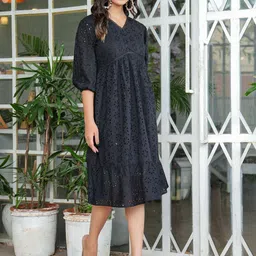 SIDDHANAM Fit & Flare Dress-image-71