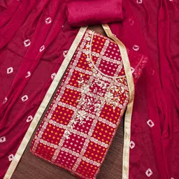 SAINOOR Bandhani Printed Semi-Stitched Dress Material-picture-17