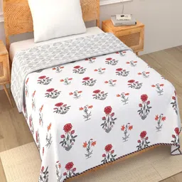 Myntra Elegant Homes Multi 180 GSM Ethnic Motifs Cotton AC Room Single Bed Dohar-picture-16