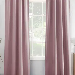 HOMEMONDE Lavender 2 Pieces Black Out Window Curtains-image-82