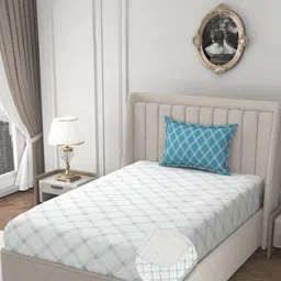 HIDECOR White 210 TC Microfiber Superfine Single Bedsheets-picture-47