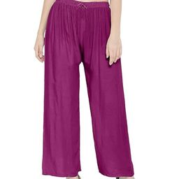 Aura Glam Women Solid Rayon Palazzos-image-39