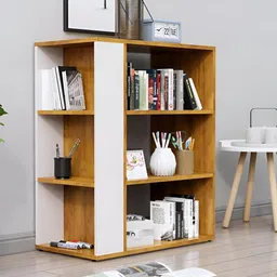 HEXA RED Brown & White Wooden Book Shelf-picture-35