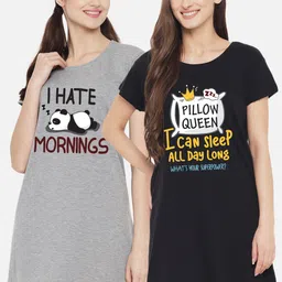 FFLIRTYGO Printed Nightdress-image-76
