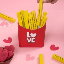 Confetti Gifts Red & Yellow 12 Pieces Printed French Fries Message Pack Gift-15
