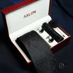 Axlon Men Paisley Tie & Pocket Square Accessory Gift Set-picture-19
