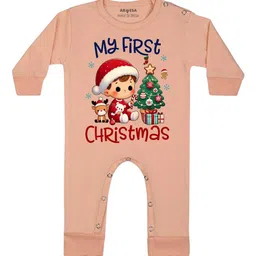 Arvesa My First Christmas Printed Bodysuit-image-77