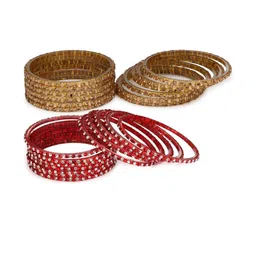 1ST TIME Set of 24 Stones Studded Bangles-37