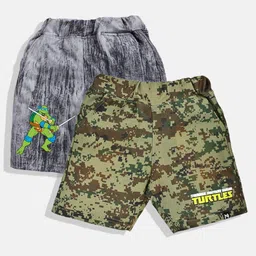 YK X Minute Mirth Boys Pack Of 2 Printed Shorts-image-93