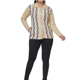 WOOL 4U Women Ribbed Woollen Cardigan-image-61