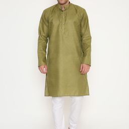 Maharaja Men Woven Design Regular Straight Kurta With Pyjamas-image-2