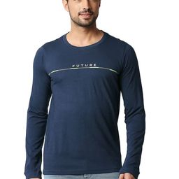 Basics Men Typography Printed Round Neck Cotton T-shirt-image-76