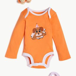 BONTOTS Infant Girls Printed Organic Cotton Bodysuit-image-63