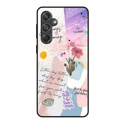 QRIOH Floral Printed Samsung Galaxy M55 5G Silicone Back Case-image-9