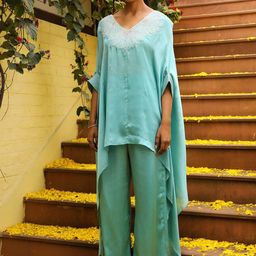 AJIESH OBEROI Embroidered Tunic & Palazzos Co-Ord Set-image-71