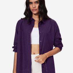 The Souled Store Women Spread Collar Solid Cotton Oversized Casual Shirt-image-31