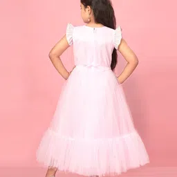 BAESD Flutter Sleeve Net Fit & Flare Midi Dress image 5