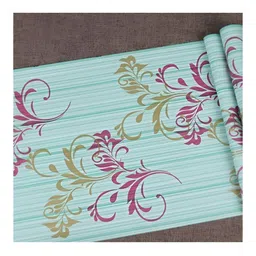 Aura Green & Pink Printed Self Adhesive Wallpaper & Sticker-3