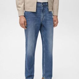 MANGO MAN Tapered Fit Mid-Rise Light Fade Jeans-picture-28