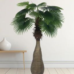 Arick Decor 70 Inch Artificial Real Touch Fan Palm Tree With Bottle Plants-picture-13